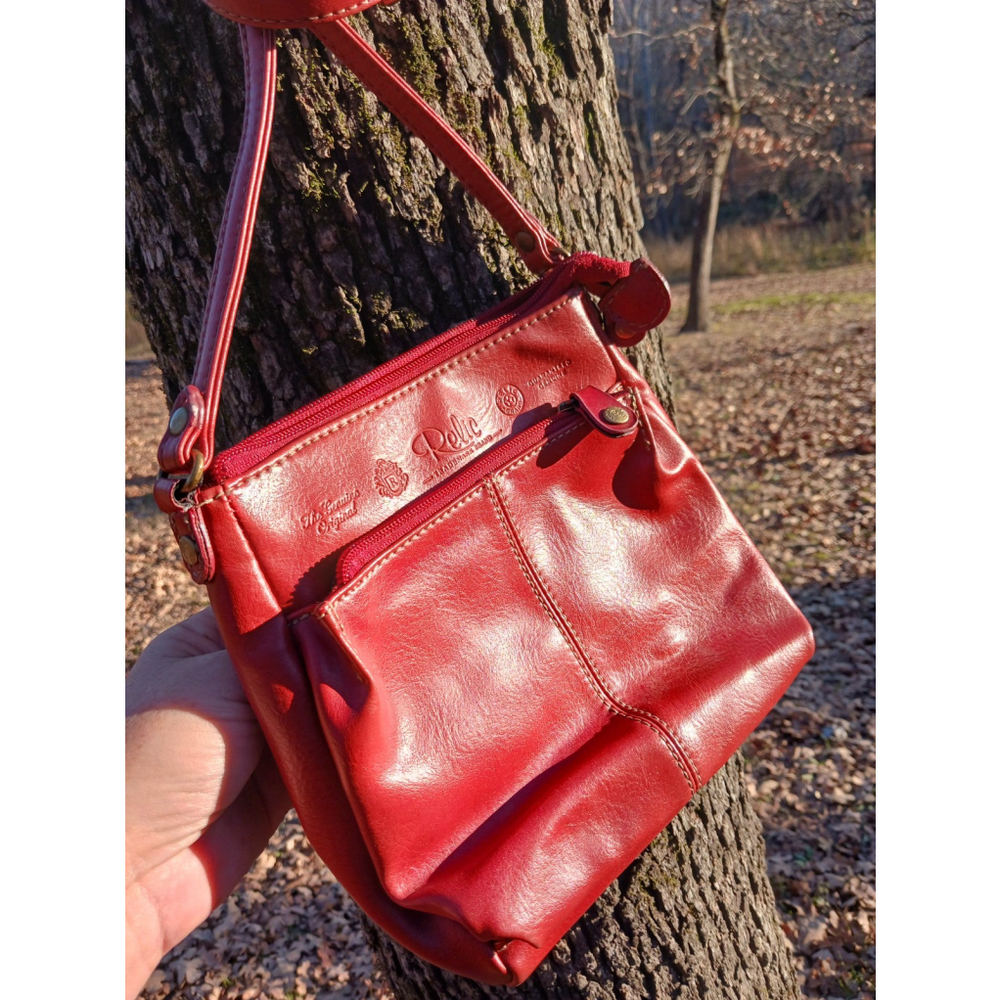 Relic Red Leather Crossbody Bag - Picture 2 of 5